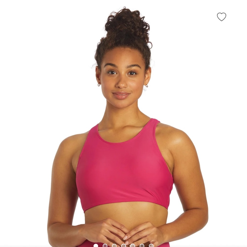 Bikini Top - Active High Neck Crop Bikini Top